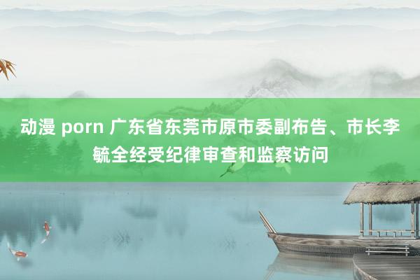 动漫 porn 广东省东莞市原市委副布告、市长李毓全经受纪律审查和监察访问