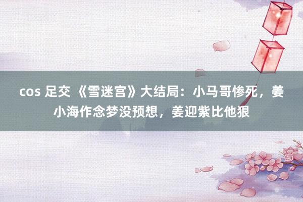 cos 足交 《雪迷宫》大结局：小马哥惨死，姜小海作念梦没预想，姜迎紫比他狠