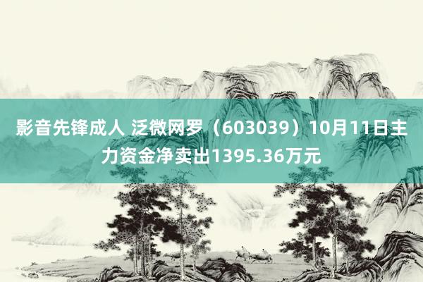 影音先锋成人 泛微网罗（603039）10月11日主力资金净卖出1395.36万元