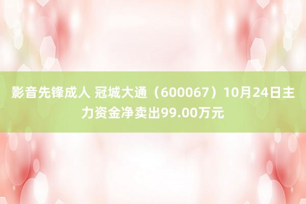 影音先锋成人 冠城大通（600067）10月24日主力资金净卖出99.00万元