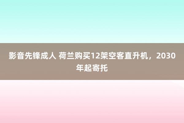 影音先锋成人 荷兰购买12架空客直升机，2030年起寄托