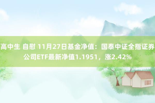 高中生 自慰 11月27日基金净值：国泰中证全指证券公司ETF最新净值1.1951，涨2.42%