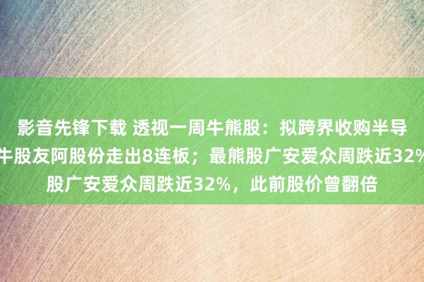 影音先锋下载 透视一周牛熊股：拟跨界收购半导体企业尚阳通，最牛股友阿股份走出8连板；最熊股广安爱众周跌近32%，此前股价曾翻倍