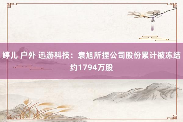 婷儿 户外 迅游科技：袁旭所捏公司股份累计被冻结约1794万