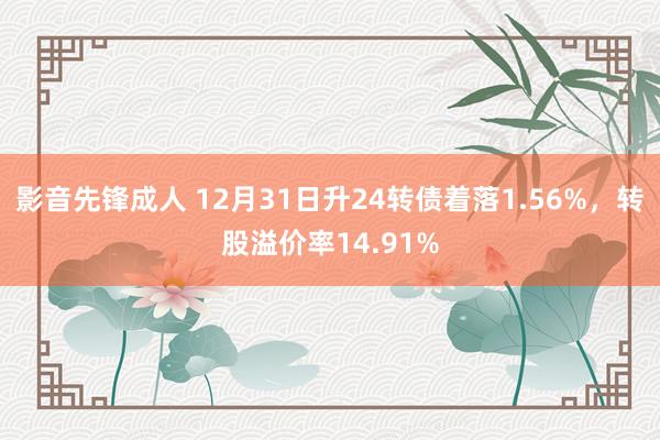 影音先锋成人 12月31日升24转债着落1.56%，转股溢价