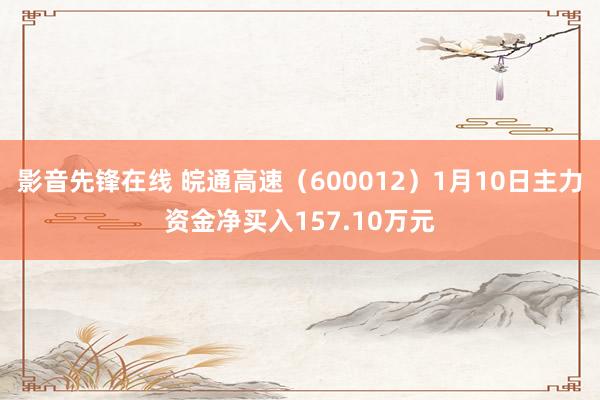 影音先锋在线 皖通高速（600012）1月10日主力资金净买