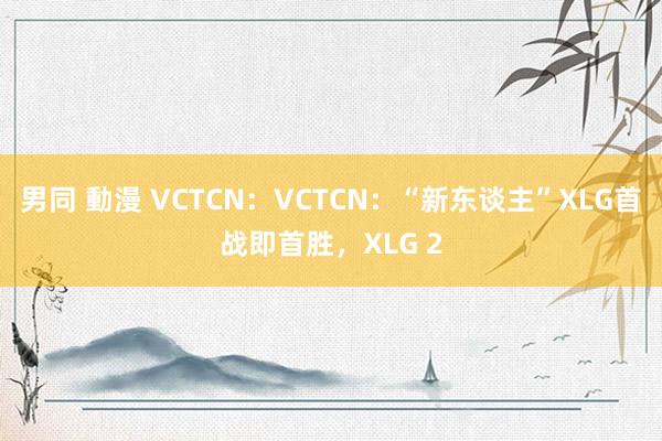 男同 動漫 VCTCN：VCTCN：“新东谈主”XLG首战即首胜，XLG 2