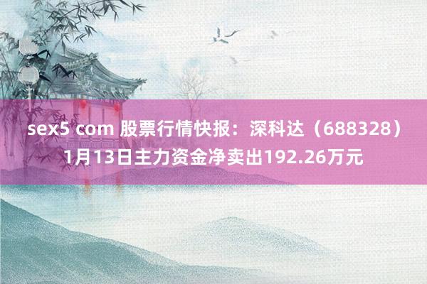 sex5 com 股票行情快报：深科达（688328）1月1