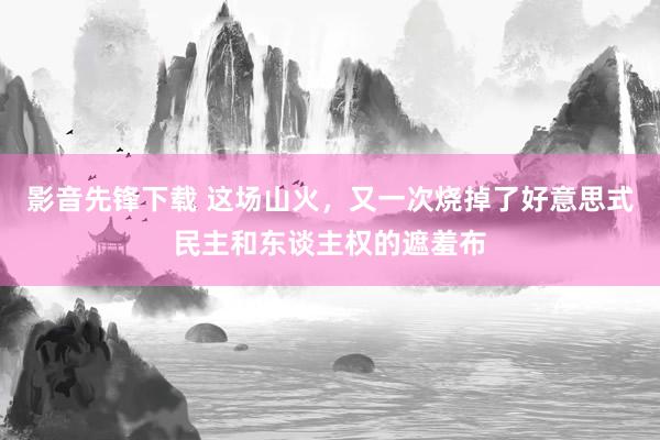 影音先锋下载 这场山火，又一次烧掉了好意思式民主和东谈主权的