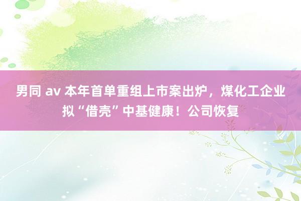 男同 av 本年首单重组上市案出炉，煤化工企业拟“借壳”中基健康！公司恢复