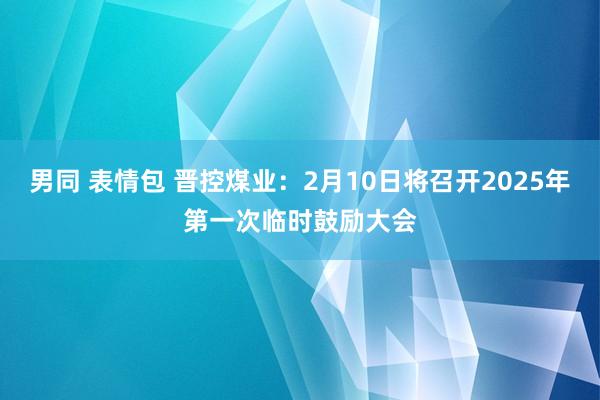 男同 表情包 晋控煤业：2月10日将召开2025年第一次临时鼓励大会